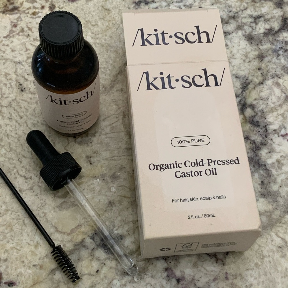 Kitsch Organic Castor Oil Set with Dropper and Brush